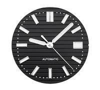 Saharuse 1pc 29.7mm Mechanical Watch Dial Fit for NH35 NH36 Movement C3 Green Luminous Parts Accessories Blue White Black Brown Faces(1)