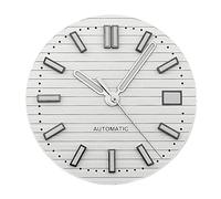 Saharuse 1pc 29.7mm Mechanical Watch Dial Fit for NH35 NH36 Movement C3 Green Luminous Parts Accessories Blue White Black Brown Faces(4)