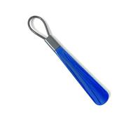 Saharuse 1pc 30cm Easy To Use Plastic Handle Shoes Horn Artifact Pull Pumping Women Men Shoe Spoon(Blue)