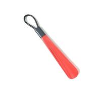Saharuse 1pc 30cm Easy To Use Plastic Handle Shoes Horn Artifact Pull Pumping Women Men Shoe Spoon(Red)