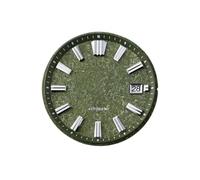Saharuse 1pc 33.5mm Dial Birch Texture Watch Face Bamboo No Lume for NH35 Movement for 40mm Case RM001(Olive Green)