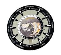 Saharuse 1pc 33.5mm Sterile Watch Dial 6 O'clock Date Window Earth Face Green Luminous Automatic Movement Accessories Parts(Green)