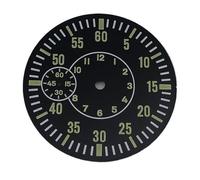Saharuse 1pc 38.9mm Sterile Dial Luminous Fit for ETA6497 ST3600 Movement Watch Parts Black