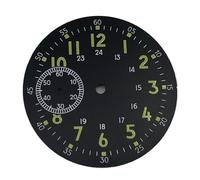 Saharuse 1pc 38.9mm Sterile Dial Luminous Fit for ETA6497 ST3600 Movement Watch Parts Black Gray(03)