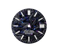 Saharuse 1pc Carbon Fiber Dial 28.5mm Blue Purple Broken Texture No Lume Index Fit for NH35 NH36 Movement Watch Accessories(C-Blue Purple)