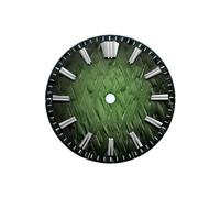 Saharuse 1pc Dial 28.5mm No Date Ice Forest Winter Frost-Covered Tree for NH35 NH36 Movement Blue Lume/No Lume(Smkoy Green,Silver Blue lume)