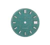 Saharuse 1pc Tianhe Jade Dial 28.5mm White Tick Mark for NH35 NH38 Movement Stone NO Date Blue Lume/no Lume(Orange)
