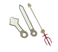 Saharuse 1set NH35 Watch Hands Green Luminous Silver Edge Pointer Spider/Trigeminal Seconds Hand Parts for NH35/ NH36 / 4R/ 7S Movement(4)