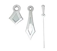 Saharuse 1set Sword Shape Green Luminous Watch Hands for NH35/NH36/4R/7S Movement Modified Silver/Rose Pointers(Silver 4)