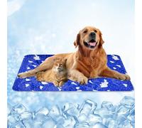 SahCognitual Dog Cooling Mat,Durable Pet Cool Mat,Waterproof Non-Toxic Gel Self Cooling Pad for Dogs Cats,Dog Ice Blanket in Hot Summer to Keep Pets Cool (Dark Blue, 60X90cm)