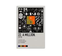 SAHDU I REWNRN 22, A Million - Bon Iver Posters Aesthetic Wall Art Decorative Painting Poster Decor Vintage Canvas for Living Room Bed Room 12x18inch(30x45cm) Unframe-style