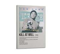 SAHDU I REWNRN Ice Cube Album Kill At Will Posters Aesthetic Wall Art Decorative Painting Poster Decor Vintage Canvas for Living Room Bed Room 08x12inch(20x30cm) Frame-style