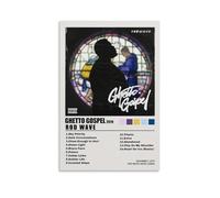 SAHDU I REWNRN Rod Wave Poster Ghetto Gospel Album Posters Aesthetic Wall Art Decorative Painting Poster Decor Vintage Canvas for Living Room Bed Room 20x30inch(50x75cm) Unframe-style