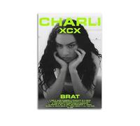 SAHEAWEBWBAE Charli XCX Album Brat Posters Aesthetic Wall Art Canvas Vintage Poster Decorative Painting Living Room Bed Room Decor08x12inch(20x30cm) Unframe-style