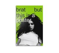 SAHEAWEBWBAE Charli XCX Brat Posters Aesthetic Wall Art Canvas Vintage Poster Decorative Painting Living Room Bed Room Decor16x24inch(40x60cm) Unframe-style