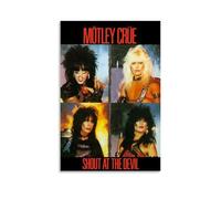 SAHEAWEBWBAE Motley Crue Posters Aesthetic Wall Art Canvas Vintage Poster Decorative Painting Living Room Bed Room Decor 16x24inch(40x60cm) Unframe-style