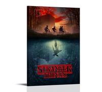 SAHEAWEBWBAE Stranger Things Posters Aesthetic Wall Art Canvas Vintage Poster Decorative Painting Living Room Bed Room Decor 08x12inch(20x30cm) Frame-style