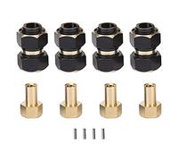 Sahgsa 10mm Brass RC Hex Hub Extension, CNC Machined, Stable & Cool for Trx4m 1/18 RC Crawler, Widening Design Suitable,Brass Wheels Hex Hub for Crawlers, Wheel Adapters