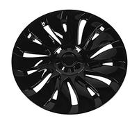 Sahgsa 19in Symmetrical Style Cool Sporty Wheel Hub Cap 4PCS Replacement for Tesla Model Y 2020-2023 ABS Material for Car Enthusiasts (Bright Black)