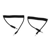 Sahgsa 3.5mm Coiled Flash Sync Cable for 70D Cameras, High Performance 2pcs Camera Flash Cable, Convenient Plug and Play for Photographers