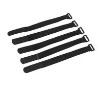 Sahgsa 5Pcs Adjustable Handlebar Tie Straps Durable Lightweight Cycling Accessory for Outdoor Sports Nylon (Black)