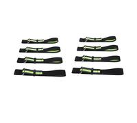 Sahgsa Adjustable Reflective Ski Brake Retainer Straps for Snowboard Longboard Binding - Set of 8