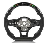 Sahgsa Carbon Fiber LED Performance Steering Wheel with Shift Indicator Lights for MK7 MK7.5 2013-2020 Blue Stitching