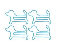 Sahgsa Dog Shaped Cute Paper Clips Slip for Office School 100pcs Light and Portable (Blue)