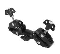 Sahgsa Dual Ball Camera Mount Clamp Durable Aluminum Alloy Double Support for Bike Motorcycle Insta360 Go 3 Action Camera