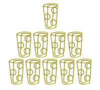 Sahgsa Golden Yellow Mini Paper Clips Durable for File Classification Office Home 50 Pcs Plastic Coated Wire
