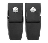 Sahgsa Hood Lock Catch Durable Engine Latch for JK JKU 2007-2018 Metal Black 2 Lock 4 Key 4 Screw 6 Nut Gasket 2 Rubber Pad, Direct Replacement Practical Accessory for Owners