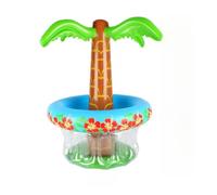 Sahgsa Inflatable Palm Tree Beer Cooler Lightweight Portable Ice Bucket for Summer Luau Parties for Swimming Pool Beach Decorations Green PVC 17"x28" (Vegetable)