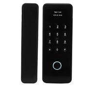 Sahgsa Intelligent Fingerprint Password Lock for Sliding Glass Door Voice Message for Home Office Zinc Aluminum Alloy Graffiti Style