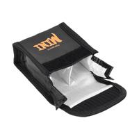 Sahgsa Lithium Battery Explosion-Proof Protective Bag for Mini Drone, Fireproof Battery Storage Case for Safety, Black Cloth Material, 3.5 X 1.7 X 3.5 Inches (Black)