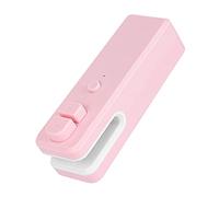 Sahgsa Mini Plastic Bag Sealing Machine Efficient USB Charging Integrated Device for Home Supplies Craft Gifts Food Snack Packaging (Pink)