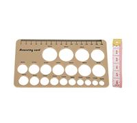 Sahgsa Nipple Ruler, Flexible Silicone Breast Flange Measuring Tool for Sizing Breast Pump Flange, Postpartum Body Management with 1.5M Soft Tape (Brown)
