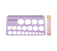 Sahgsa Nipple Ruler, Flexible Silicone Breast Flange Measuring Tool for Sizing Breast Pump Flange, Postpartum Body Management with 1.5M Soft Tape (Purple)