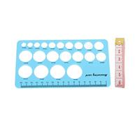 Sahgsa Nipple Ruler, Flexible Silicone Breast Flange Measuring Tool for Sizing Breast Pump Flange, Postpartum Body Management with 1.5M Soft Tape (Blue)