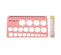 Sahgsa Nipple Ruler, Flexible Silicone Breast Flange Measuring Tool for Sizing Breast Pump Flange, Postpartum Body Management with 1.5M Soft Tape (Pink)