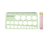 Sahgsa Nipple Ruler, Flexible Silicone Breast Flange Measuring Tool for Sizing Breast Pump Flange, Postpartum Body Management with 1.5M Soft Tape (Light Green)