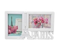 Sahgsa Photo Frame - 4 x 6 Inch Large Double Photo Frame, Eiffel Tower Paris Picture Frame for Wedding, Honeymoon, Holiday in Paris, Souvenirs, Home Office Desk Decoration