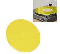Sahgsa Record Player Felt Mats | 12 Inch Anti Slip Turntable Platter Mat | Anti Static Felt Record Player Mat | Turntable Rubber | Slipmat Pad for V1ny1 Players Home (Yellow)