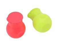 Sahgsa Silicone Chocolate Hot Pot Flexible Design Ideal Mini Melt Bowl for Baking, Popcorn and Pancakes Microwave Chocolate Melter for Kitchen Green and Red 2pcs Set