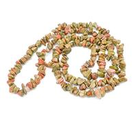 Sahib Healing Crystals Unakite AAA Quality Chips Crystals Mala Natural Gemstone as Gift,Fashion Jewelry. for Reiki Healing, Vastu, Feng Shui, Health, Prosperity., Crystal, Unakite