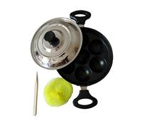 Sahishnu Online & Marketing Non Stick Appam Patra Induction Base, Appam Maker With Lid, 7 Pits, 1 Spatula, 1 Scrubber
