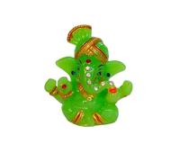 Sahishnu Online & Marketing Small Ganesha Statue,Green Ganesha Idol,Mini Lord Ganesha,Mini for Home/Car Decor, Green (Pheta)