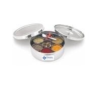 Sahishnu Online & Marketing Stainless Steel Masala Box, Steel Spice Container with 7 Compartments, Kitchen Spice Box, Spice Box for Chefs
