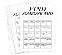 Sahjzk Office Bingo Cards, 25 Unique Randomized 5x7 Sheets, Get to Know You Bingo Game for Adults, Ice Breaker Office Party Games, Team Building Games for Work, High Replay Value - A04