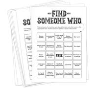 Sahjzk Office Bingo Cards, 25 Unique Randomized 5x7 Sheets, Get to Know You Bingo Game for Adults, Ice Breaker Office Party Games, Team Building Games for Work, High Replay Value - B005