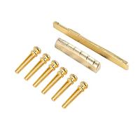 Sahkgye 6PCS Guitar Brass Bridge Pins Saddle Nut for Acoustic Guitar